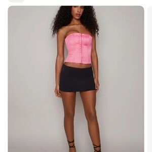 Guizio hot pink satin corset